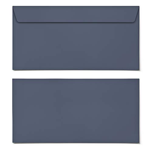 (30 x) Briefumschläge DIN-Lang - Blau Grau Briefumschlag Kuvert Briefkuvert Umschlag von gestaltenlassen.com