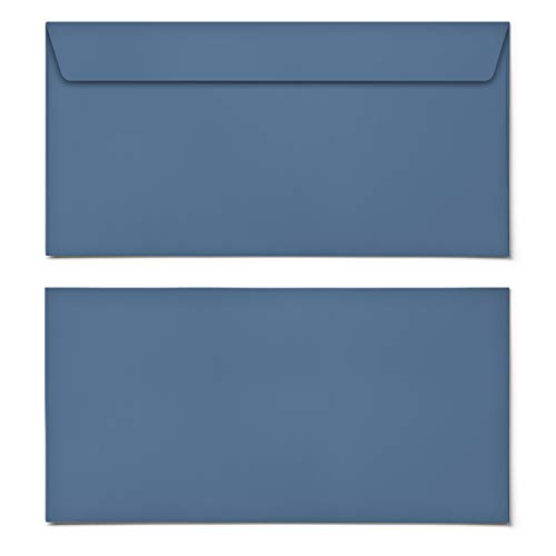 (60 x) Briefumschläge DIN-Lang - Blau Briefumschlag Kuvert Briefkuvert Umschlag von gestaltenlassen.com