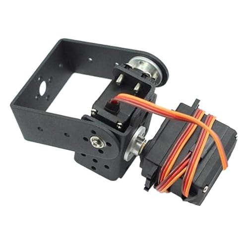 Servohalterung 2 DOF mit 2 MG996 Servo-Kamera-Halterungs-Kit, Gimbal, Schwarz, 30 x 15 x 10 cm von getuse