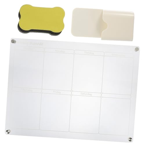 Transparenter trocken abwischbarer Wochenplaner, magnetischer Acryl-Kalender für Kühlschrank, wiederverwendbarer Terminplaner, 39,9 x 29,9 cm, für Büro und Küche Transparenter trocken abwischbarer Wochenplaner, magnetischer Acryl-Kalender für Kühlschrank, wiederverwendbarer Terminplaner, 39,9 x 29,9 cm, für Büro und Küche von getuse