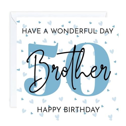 Geburtstagskarte für Bruder zum 50. Geburtstag, inklusive Umschlag Geburtstagskarte für Bruder zum 50. Geburtstag, inklusive Umschlag von gfc