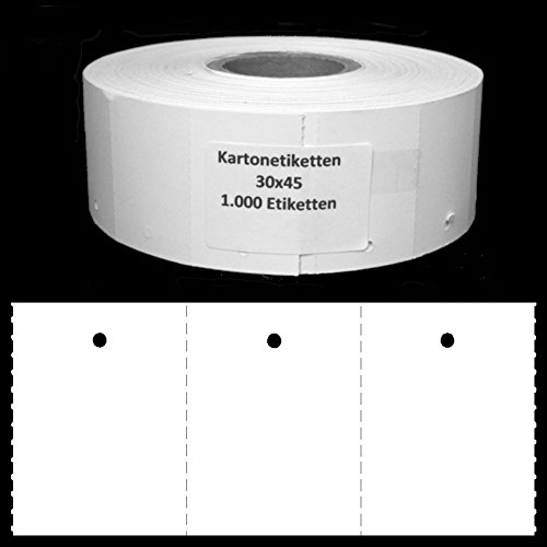 1000 Karton Etiketten 30 * 45mm auf Rolle von ggm