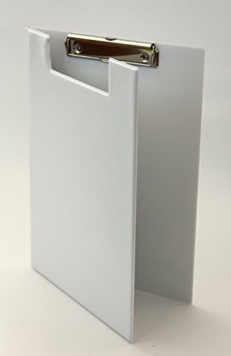 Aufklappbare Klemmbrettmappe Portfolioklemmbrett DIN A4 weiß aus Made in Germany von ggm