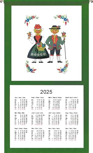Wandkalender 2025, 12 Monate, Standard (Grün) (3834825-0995) von ggm