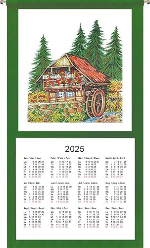 Wandkalender 2025, 12 Monate, Standard (Grün) (3834825-0996) von ggm