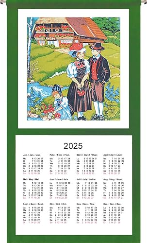 Wandkalender 2025, 12 Monate, Standard (Grün) (3834825-0997) von ggm