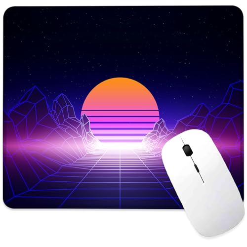 Mauspad mit Neon-Drahtrahmen, Sonnenuntergang, Berg, quadratisch, rutschfeste Gummiunterseite, Mauspad mit genähtem Rand, tragbare Mauspads für Schreibtisch, Computer, Laptop, Büro, 24,1 x 20,3 cm Mauspad mit Neon-Drahtrahmen, Sonnenuntergang, Berg, quadratisch, rutschfeste Gummiunterseite, Mauspad mit genähtem Rand, tragbare Mauspads für Schreibtisch, Computer, Laptop, Büro, 24,1 x 20,3 cm von ghatobty