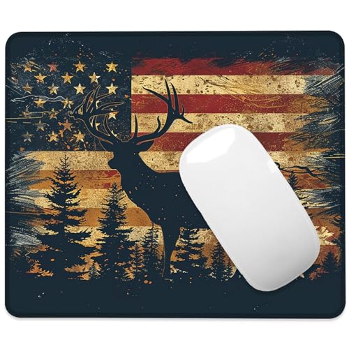 Mauspad mit amerikanischer Flagge, quadratisch, rutschfeste Gummiunterseite, Mauspad mit genähtem Rand, tragbare Mauspads für Schreibtisch, Computer, Laptop, Büro, 24,1 x 20,3 cm Mauspad mit amerikanischer Flagge, quadratisch, rutschfeste Gummiunterseite, Mauspad mit genähtem Rand, tragbare Mauspads für Schreibtisch, Computer, Laptop, Büro, 24,1 x 20,3 cm von ghatobty