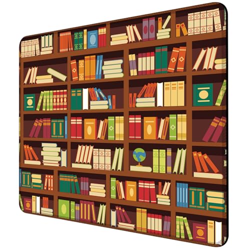 Retro-Bücherregal-Mauspad, quadratisch, mit genähtem Rand, Computer-Mauspad mit rutschfester Gummiunterseite für Computer, Laptop, Büro, Schreibtisch, Zubehör, 24,1 x 20,3 cm Retro-Bücherregal-Mauspad, quadratisch, mit genähtem Rand, Computer-Mauspad mit rutschfester Gummiunterseite für Computer, Laptop, Büro, Schreibtisch, Zubehör, 24,1 x 20,3 cm von ghatobty