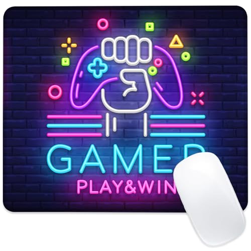 ghatobty Mauspad, quadratisches Gamer-Lichtbrett, Schreibtischunterlage mit rutschfester Gummiunterseite, genähter Rand, Schreibtischunterlage für Arbeit, Spiel, Büro, 24,1 x 20,3 cm ghatobty Mauspad, quadratisches Gamer-Lichtbrett, Schreibtischunterlage mit rutschfester Gummiunterseite, genähter Rand, Schreibtischunterlage für Arbeit, Spiel, Büro, 24,1 x 20,3 cm von ghatobty