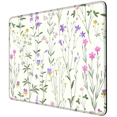 ghatobty Mauspad mit Wildblumen-Motiv, quadratisch, mit rutschfester Gummiunterseite, genähter Rand, Schreibtischunterlage für Arbeit, Spiel, Büro, 24,1 x 20,3 cm ghatobty Mauspad mit Wildblumen-Motiv, quadratisch, mit rutschfester Gummiunterseite, genähter Rand, Schreibtischunterlage für Arbeit, Spiel, Büro, 24,1 x 20,3 cm von ghatobty