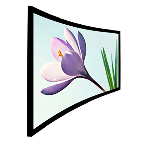 4K 16:9 Weiß gewebter akustischer transparenter HD-3D-gebogener fester Rahmen Projektor-Leinwand für Heimkino Projektionsleinwand (Größe: 100 Zoll) von ghghnrtgefrgnhnxdf
