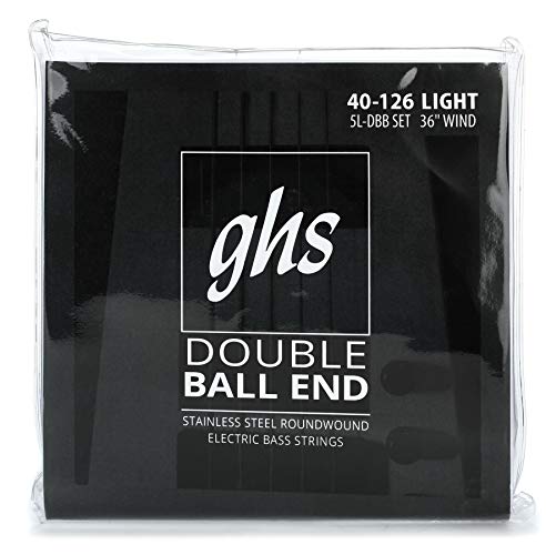 GHS 5LDBB 40 - 126 Leichte 5-saitige Bass-Kontrabass-Kugelkopf-Saitensatz von GHS H10 Ukulele