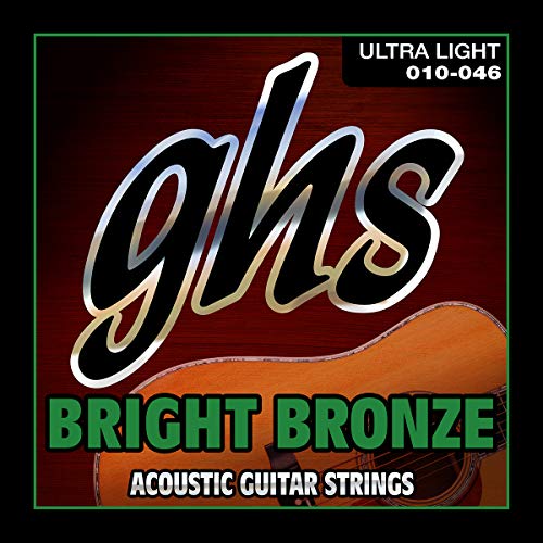 GHS BB10U Bright Bronze, Ultra Light Acoustic Guitar String Set, 010-046 von ghs
