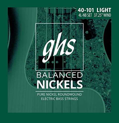 GHS Balanced Nickels - 4L-NB - Bass String Set, 4-String, Light, .040-.101 von ghs