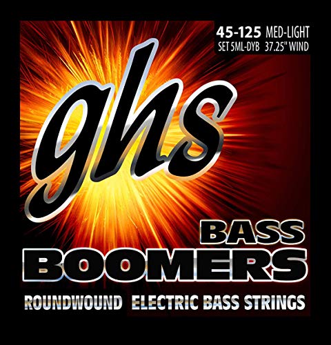 GHS Bass Boomers - Bass String Set, 5-String, Medium Light , .045-.125" von GHS H10 Ukulele