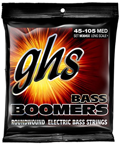 GHS Bass Boomers - M3045X - Bass String Set, 4-String, Medium, .045-.105, Extra Long Scale von GHS H10 Ukulele