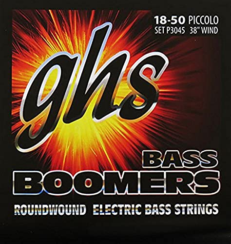 GHS Bass Boomers - P3045 - Bass String Set, 4-String, Piccolo, .018-.050, Extra Long Scale von ghs