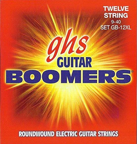 Saitensatz für E-Gitarre GHS BOOMERS - 12 Saiten - GB-12XL - Extra leicht - 009/040 von GHS H10 Ukulele