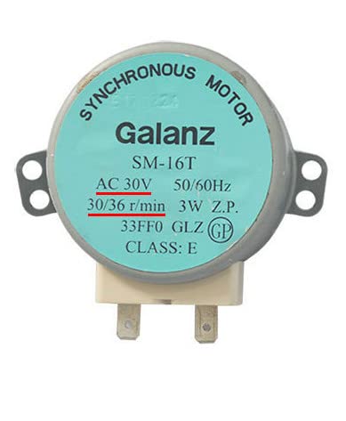 Mikrowellen Synchronmotor für Ga-lanz Flachfeld und Glasschale Plattenspieler Synchronmotor SM-16T AC30V (Flachmotor) von ghtmarrine