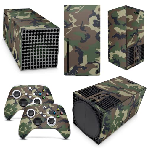 GNG Camouflage Skins Kompatibel mit Xbox Series X Konsole Aufkleber Vinal Sticker + 2 Controller Set von giZmoZ n gadgetZ