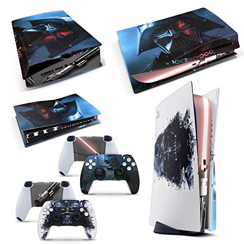 GNG PS5 Konsolen-Gehäuseaufkleber, Motiv: Darth Vader von Starwars, inklusive 2er-Set mit Aufklebern für Controller von giZmoZ n gadgetZ