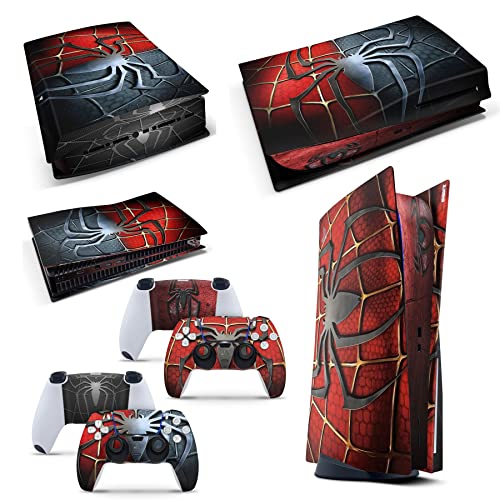 GNG PS5 Konsolen-Gehäuseaufkleber, Motiv: Spiderman, inklusive 2er-Set mit Aufklebern für Controller (Digital - kein Laufwerk) von giZmoZ n gadgetZ