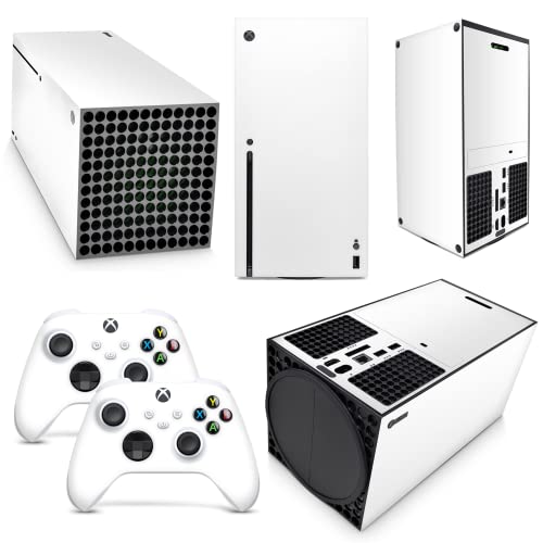 GNG XBOX Series X Konsolen-Gehäuseaufkleber, Motiv: Weiß inklusive 2er-Set mit Aufklebern für Controller von giZmoZ n gadgetZ