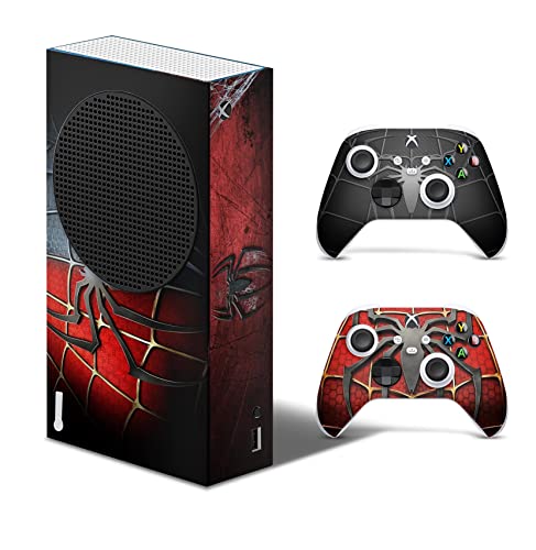 GNG Xbox Series S Konsolen-Gehäuseaufkleber, Motiv: SpiderSpinne Gesicht inklusive 2er-Set mit Aufklebern für Controller von giZmoZ n gadgetZ