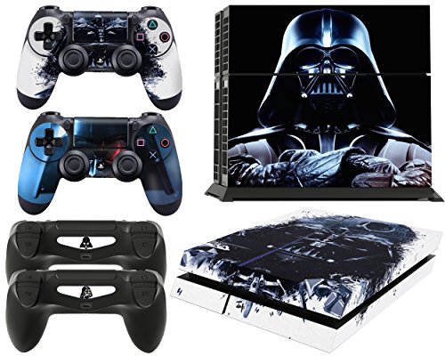 giZmoZ n gadgetZ GNG PS4 Konsolen-Gehäuseaufkleber, Motiv: Darth Vader von Starwars, inklusive 2er-Set mit Aufklebern für Controller von giZmoZ n gadgetZ