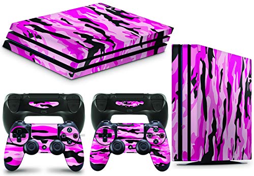 giZmoZ n gadgetZ GNG PS4 PRO Konsolen-Gehäuseaufkleber, Motiv: PINK CAMO, inklusive 2er-Set mit Aufklebern für Controller von giZmoZ n gadgetZ