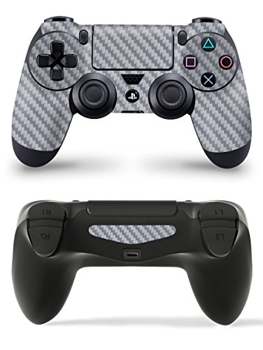 giZmoZ n gadgetZ GNG Playstation 4 PS4, Motiv: Carbon Silber 1er-Set mit Aufklebern für Controller von giZmoZ n gadgetZ