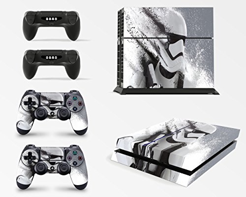 giZmoZ n gadgetZ GNG Playstation 4 PS4 Konsolen-Gehäuseaufkleber, Motiv: Star Wars Battlefront Stormtrooper, inklusive 2er-Set mit Aufklebern für Controller von giZmoZ n gadgetZ