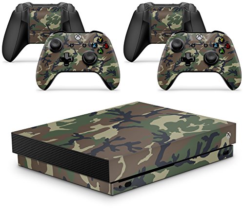 giZmoZ n gadgetZ GNG Xbox ONE X Konsolen-Gehäuseaufkleber, Motiv: Camo inklusive 2er-Set mit Aufklebern für Controller von giZmoZ n gadgetZ