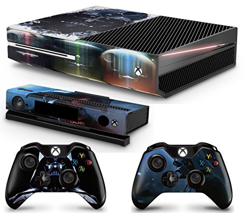 giZmoZ n gadgetZ GNG Xbox One Konsolen-Gehäuseaufkleber, Motiv: Darth Vader inklusive 2er-Set mit Aufklebern für Controller von giZmoZ n gadgetZ