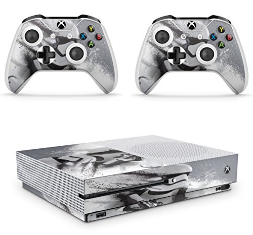 giZmoZ n gadgetZ GNG Xbox One S Konsolen-Gehäuseaufkleber, Motiv: Stormtrooper inklusive 2er-Set mit Aufklebern für Controller von giZmoZ n gadgetZ