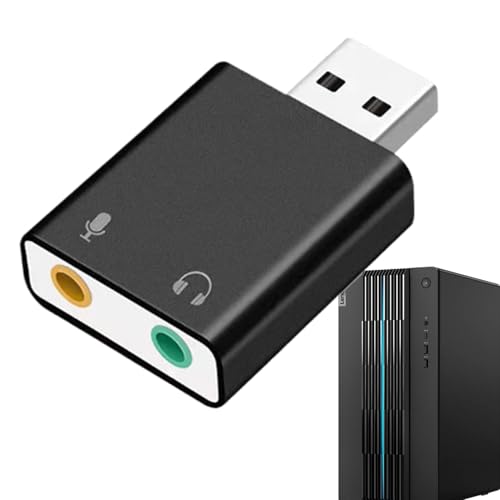 USB Sound Card Adapter | 3,5 mm USB -Audioadapter | Stecker und Spielen -Geräte, Accessoires Audio Card für Laptops und Desktops von gifyym