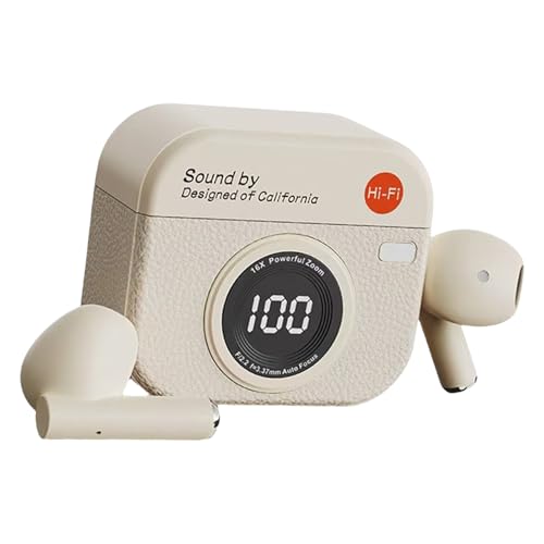 Wireless Ohrhörer - Lärmstündungsbluetooth -Kopfhörer | Retro-Kamera-Stil Halb-Ear-Ohrhörer mit tiefem Bass und langer Standby | Mikrofon Headset - Heimreisen Telefone Spiel Erwachsene Männer Frauen Wireless Ohrhörer - Lärmstündungsbluetooth -Kopfhörer | Retro-Kamera-Stil Halb-Ear-Ohrhörer mit tiefem Bass und langer Standby | Mikrofon Headset - Heimreisen Telefone Spiel Erwachsene Männer Frauen von gifyym