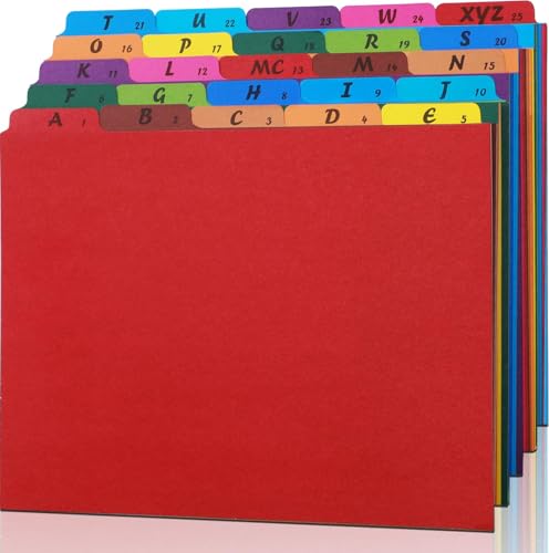 1 Set mit 25 Alphabet-Ordnern, A-Z, obere Registerkarten, Buchstabengröße 1/5, Schnittlasche aus Manila, alphabetischer Aktenordner, Aktenschrank, Trennblätter für Arbeit, Büro, Zuhause, Schule und 1 Set mit 25 Alphabet-Ordnern, A-Z, obere Registerkarten, Buchstabengröße 1/5, Schnittlasche aus Manila, alphabetischer Aktenordner, Aktenschrank, Trennblätter für Arbeit, Büro, Zuhause, Schule und von gisgfim