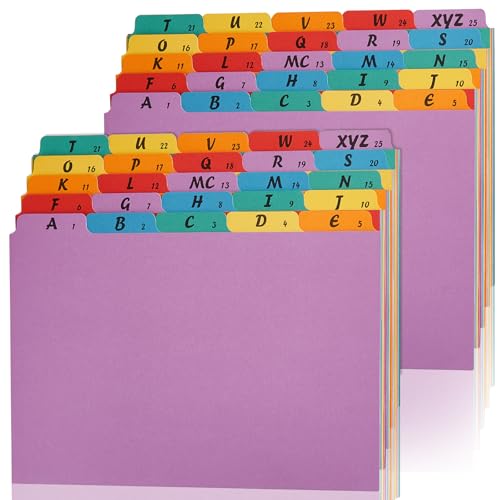 2 Sets A-Z Alphabetische und Zahlen oben Etikettenordner, 50 Blatt Akten-Trennblätter, 1/5 geschnittenes Etikett, Aktenschrank-Trennwände, Schreibtisch-Organizer für Büro, Zuhause und Schule 2 Sets A-Z Alphabetische und Zahlen oben Etikettenordner, 50 Blatt Akten-Trennblätter, 1/5 geschnittenes Etikett, Aktenschrank-Trennwände, Schreibtisch-Organizer für Büro, Zuhause und Schule von gisgfim