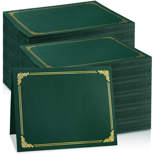 gisgfim Urkundenhalter, Diplomhüllen, einseitig, Goldfolienrand, Auszeichnungszertifikathüllen für Briefform, 21,6 x 27,9 cm, Grün, 160 Stück gisgfim Urkundenhalter, Diplomhüllen, einseitig, Goldfolienrand, Auszeichnungszertifikathüllen für Briefform, 21,6 x 27,9 cm, Grün, 160 Stück von gisgfim
