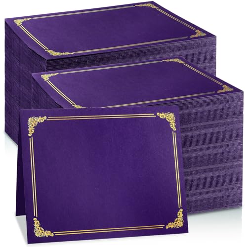gisgfim Urkundenhalter, Diplomhüllen, einseitig, Goldfolienrand, Auszeichnungszertifikathüllen für Briefform, 21,6 x 27,9 cm, für Zertifikate, Karton, Dokumentenpapier, Aufbewahrung, Organizer von gisgfim