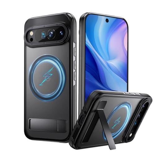 gliship Magnetischer Ständer für Pixel 9 Pro Hülle/Pixel 9 Hülle, entworfen für Google Pixel 9 Pro Pixel 9, kompatibel mit Magsafe, harte Rückseite, Anti-Drop, mit Metallklappständer, durchscheinend gliship Magnetischer Ständer für Pixel 9 Pro Hülle/Pixel 9 Hülle, entworfen für Google Pixel 9 Pro Pixel 9, kompatibel mit Magsafe, harte Rückseite, Anti-Drop, mit Metallklappständer, durchscheinend von gliship