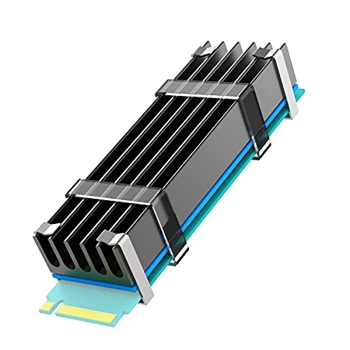 GLOTRENDS M.2 Kühler Kühlkörper mit M.2 Wärmeleitpad für 2280 M.2 PCIe NVMe SSD oder M.2 SATA SSD, PC und PS5 Installation von glotrends