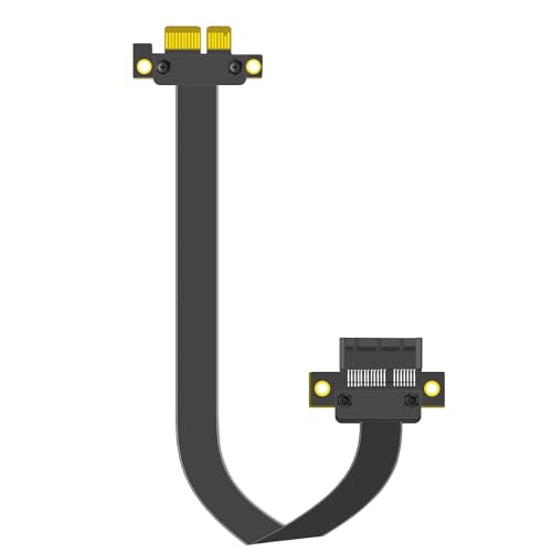 glotrends PCIe 3.0 X1 Riser Kabel, 36PIN Vollfunktionsmerkmale, Dual 180 Grad Winkel (200MM) von glotrends