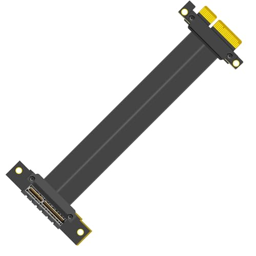 glotrends PCIe 3.0 X4 Riser Kabel 120MM Länge, 64PIN Full Function Features, Female 90 Grad Winkel (PCIE30-X4-120MM-90D) von glotrends