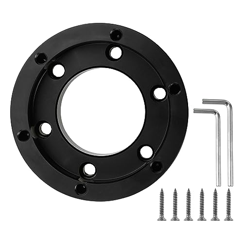 gohantee 70 mm Lenkradadapterplatte, kompatibel mit Logitech G29 G920 G923, Upgrade Rennwagen-Spielrad-Adapter, Aftermarket-Lenkrad, 13 14 Zoll Lenkrad (Schwarz) von gohantee