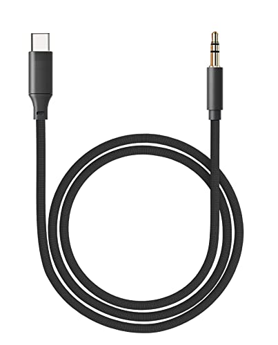 USB C auf Aux Kabel 1M, USB C auf Klinke Kabel 3.5mm Audio Adapter Aux Kabel Dauerhaft kompatibel mit iPhone 16/15 Pro Max,Samsung S20 /S21 Fe,Kopfhörer,Home/Car Stereos(Schwarz) von goingaux