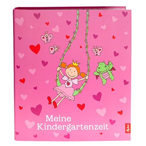 Goldbuch 35 447 Kindergarten Sammelordner Pinky Queeny im Format DIN A4, Aktenordner aus Kunstdruck mit UV-Lack, Ordner mit Hebelmechanik, Hefter mit 4 bedruckten Trennblättern, Prinzessin, Mädchen von goldbuch