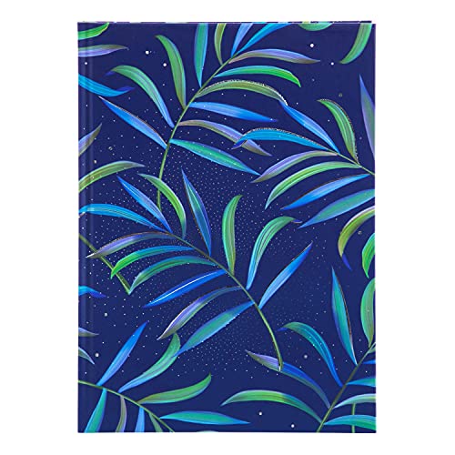 goldbuch Notizbuch DIN A5 Tropical Blue im Turnowsky Design, Kladde mit 200 Seiten, Papier 100g/m² blanko, Kunstdruckpapier Einband mit Silberprägung und Lesezeichen, ca. 15 x 22 cm von goldbuch